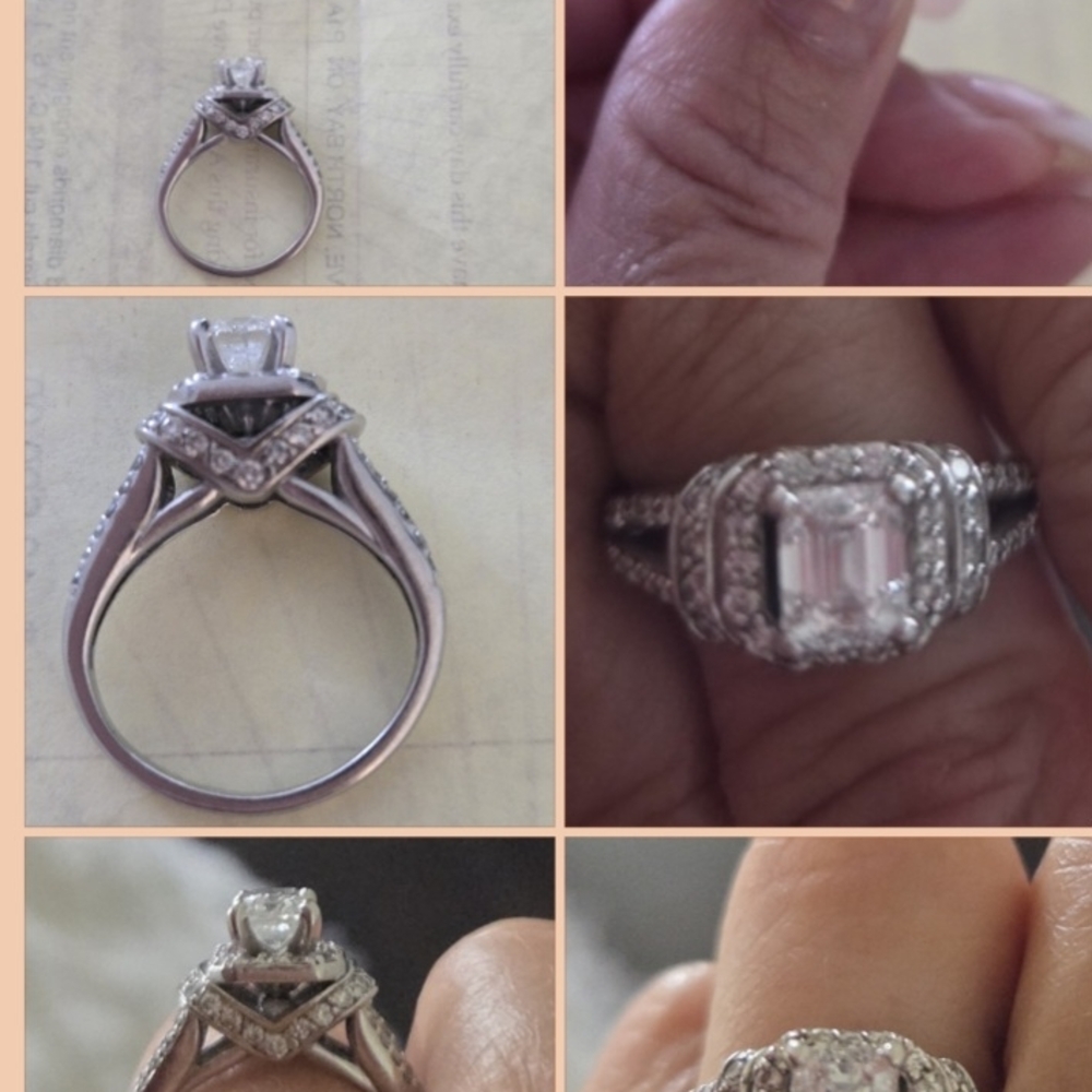 Elegant White Gold Women's Engagement Ring